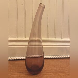 IKEA teardrop shaped vase amethyst colour